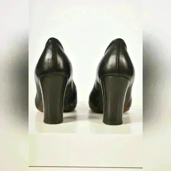 2000s DRIES VAN NOTEN Black Green Floral Mary Jane Block Heel Pumps  6.5US Italy - Picture 8 of 10